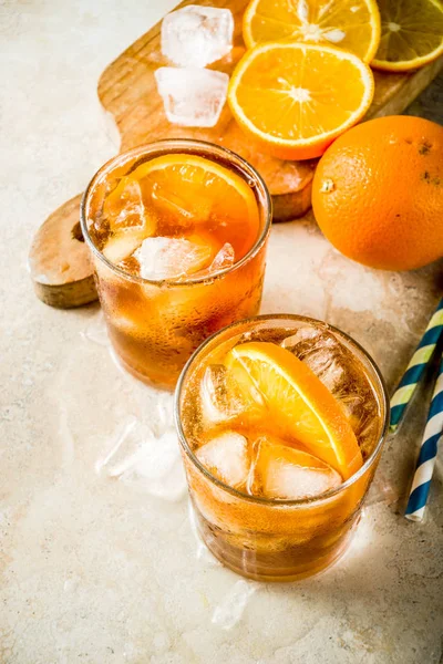 Café gelado com laranja — Fotografia de Stock