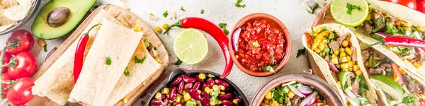 Mexikanisches Ernährungskonzept. cinco de mayo essen. — Stockfoto