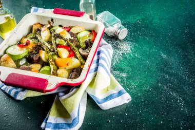 Izgara bbq sebzeleri.