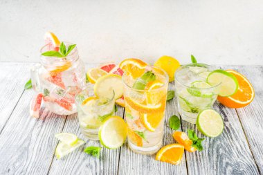 Narenciye limonata veya Mojito dört tür 