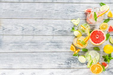 Narenciye limonata veya Mojito dört tür 