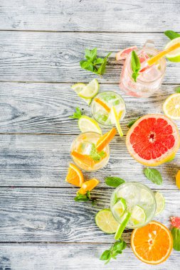 Narenciye limonata veya Mojito dört tür 