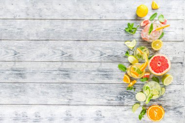 Narenciye limonata veya Mojito dört tür 