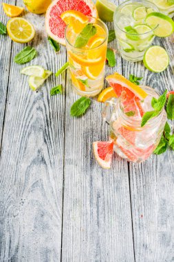 Narenciye limonata veya Mojito dört tür 