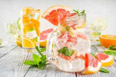 Narenciye limonata veya Mojito dört tür 