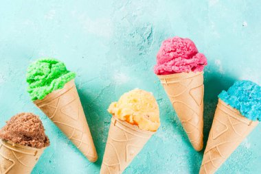 Çeşitli parlak dondurma seti