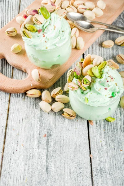 Pistachio ice cream gelato — Stock Photo, Image