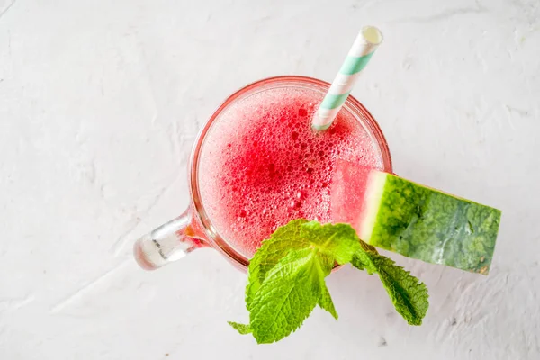 Hideg nyári görögdinnye Smoothie — Stock Fotó