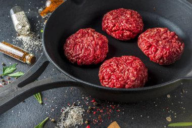 Ham kıyılmış et biftek Burger pirzola