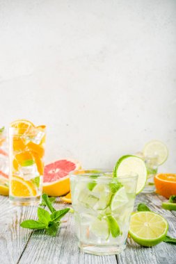 Narenciye limonata veya Mojito dört tür 