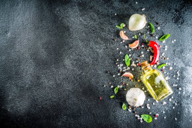 Baharatlı taş beton arka plan pişirme