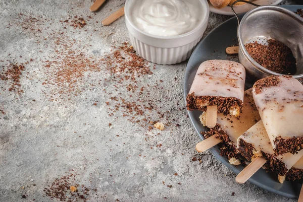 Tiramisu popsicles fagylalt — Stock Fotó