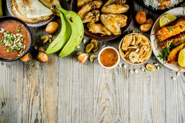 Westafrikanisches Lebensmittelsortiment — Stockfoto