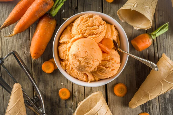 Vegan carrot ice cream