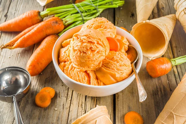 Vegan carrot ice cream