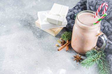 Kış sıcak çikolata kupa