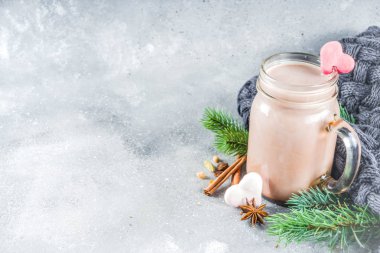 Kış sıcak çikolata kupa