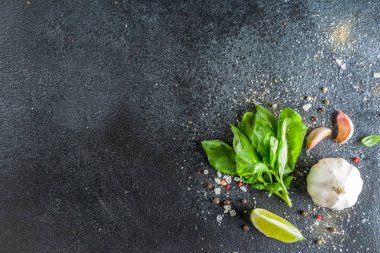 Baharatlı taş beton arka plan pişirme