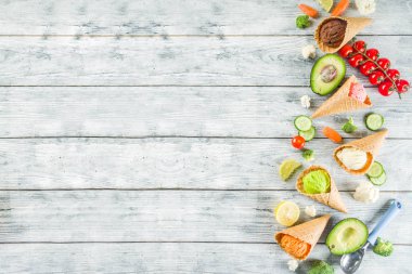 Son moda renkli sebze dondurma