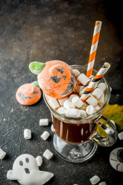 Funny Halloween hot chocolate — Stock Photo, Image