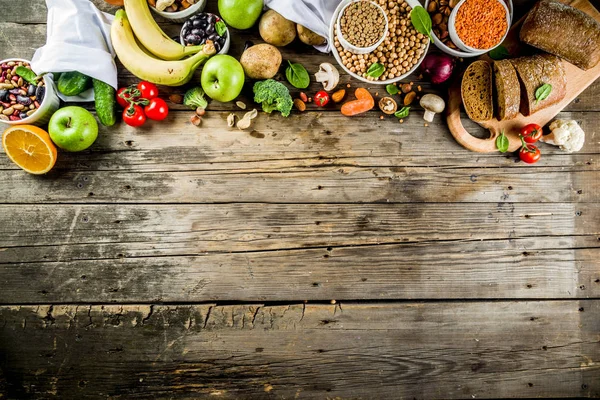 Boa fibra de carboidratos alimentos ricos — Fotografia de Stock