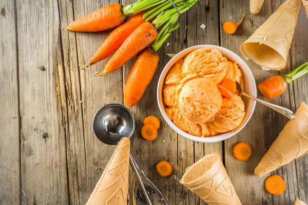 Vegan carrot ice cream