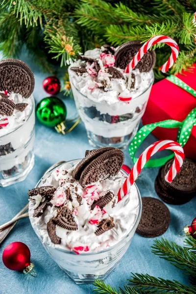 Weihnachten Pfefferminzschokolade Kleinigkeit — Stockfoto