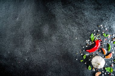 Baharatlı taş beton arka plan pişirme