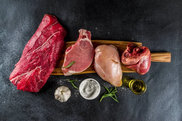 Verschillende soorten vlees — Stockfoto