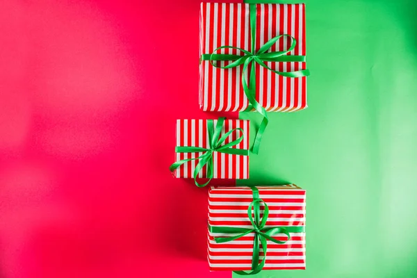 Scatole regalo di Natale semplice sfondo modello — Foto Stock