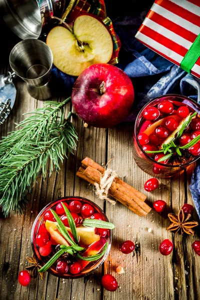 Winter hot sangria cocktail — Stock Photo, Image