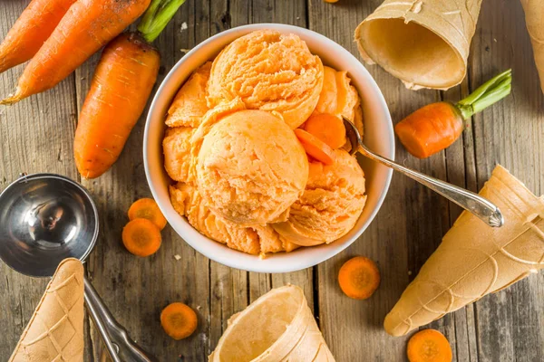 Vegan carrot ice cream