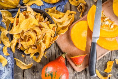 Güneşte kurutulmuş kabak cipsi