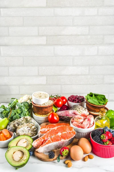 Zutaten des pescetarischen Ernährungsplans — Stockfoto