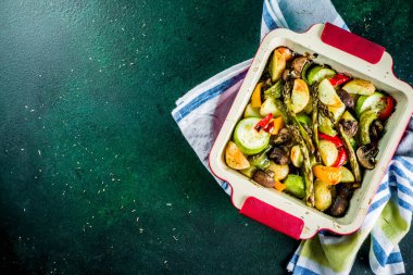 Izgara bbq sebzeleri.