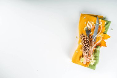 Sonbahar çatal bıçak arka plan