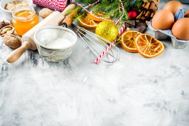 Noel kış pişirme konsepti