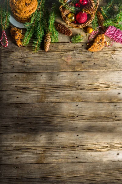 Latte di Natale e biscotti a Babbo Natale — Foto Stock