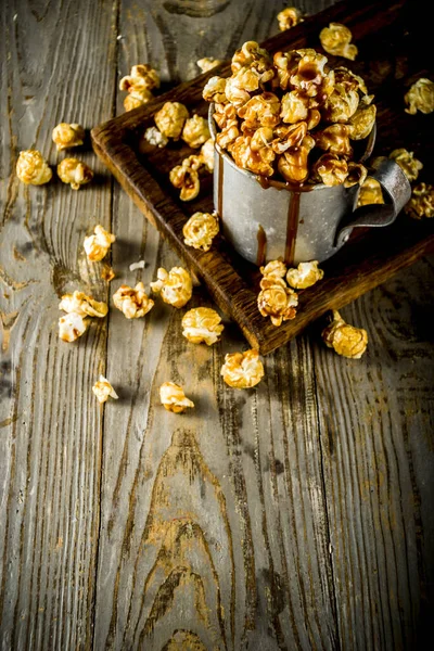 Caramel sucré maison pop corn — Photo