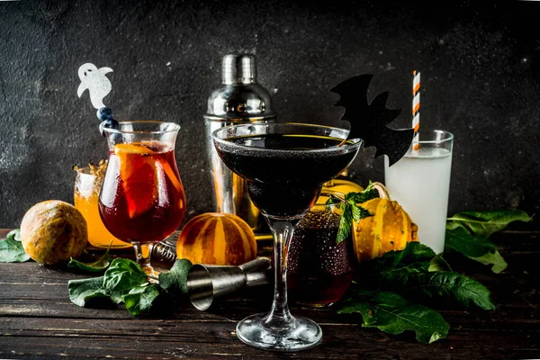Selezione di cocktail di Halloween — Foto Stock