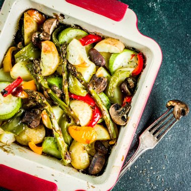 Izgara bbq sebzeleri.