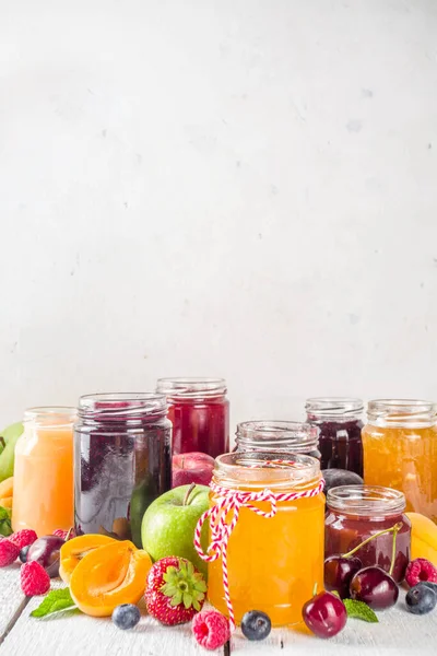 Sortimento Bagas Doces Frutas Jogo Várias Bagas Verão Sazonais Engarrafamento — Fotografia de Stock