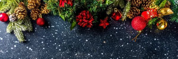 Weihnachtsgrußkarte Hintergrund Milchflasche Mit Schokoladenkeksen Für Den Weihnachtsmann Ionen Festliche — Stockfoto