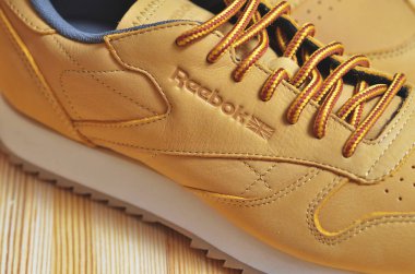 Kiev, Ukrayna - 30 Mayıs 2018: Reebok Erkek ayakkabı yakın çekim