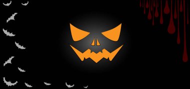 Haloween kabak plan vektör.