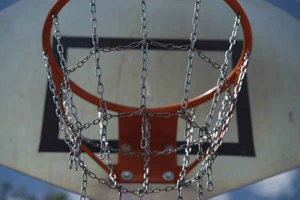 Basketballplätze Metallseile — Stockfoto