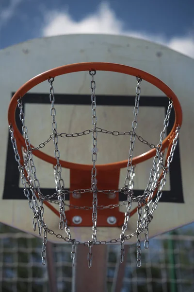 Basketbalvelden Metalen Touwen — Stockfoto