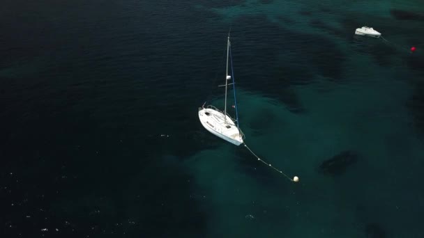 Luchtfoto Van Een Strand Gevangen Genomen Door Een Drone — Stockvideo