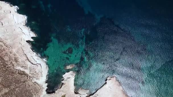 Vista Aérea Una Playa Capturada Por Dron — Vídeo de stock