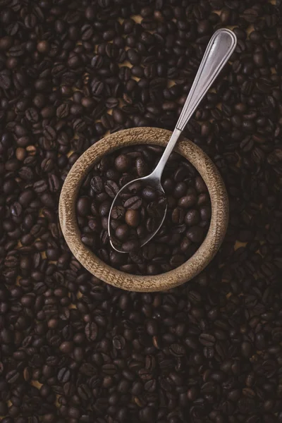 Coffee Beans Teaspoon — Stock Photo, Image